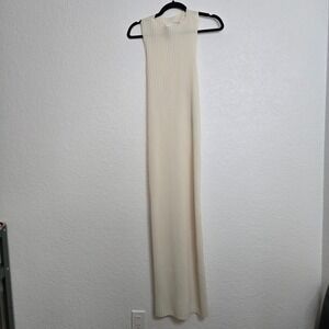 Selected Femme S Tenna Twist‎ Ankle Maxi Dress Ribbed Elegant Sleeveless Neutral